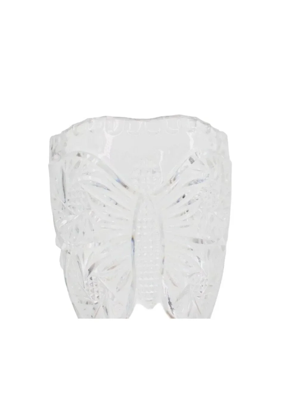 Price Creations Butterfly Vase Lead Crystal Germany Vintage Clear 94545